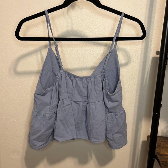 Rowme Solid Knot Front Peplum Cami - Picture 9 of 10